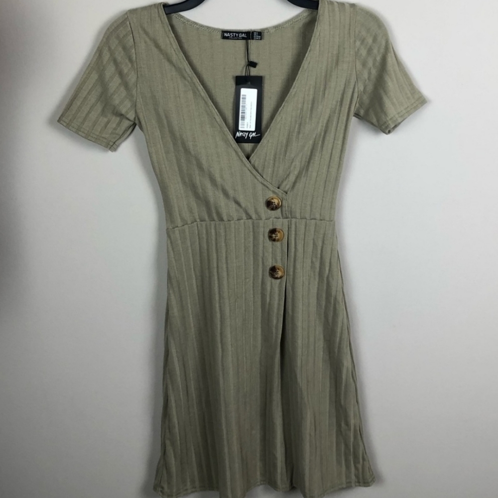 NWT Nasty Gal Button Dress